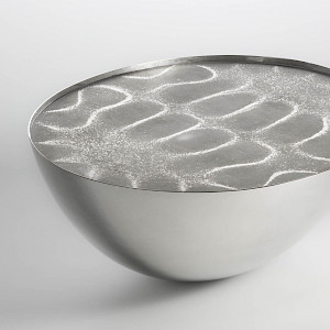 Chladni Bowl Medium, 2005
Silver 925, steel
300 x 400 x 180 mm
Photography Christopher Gmuender